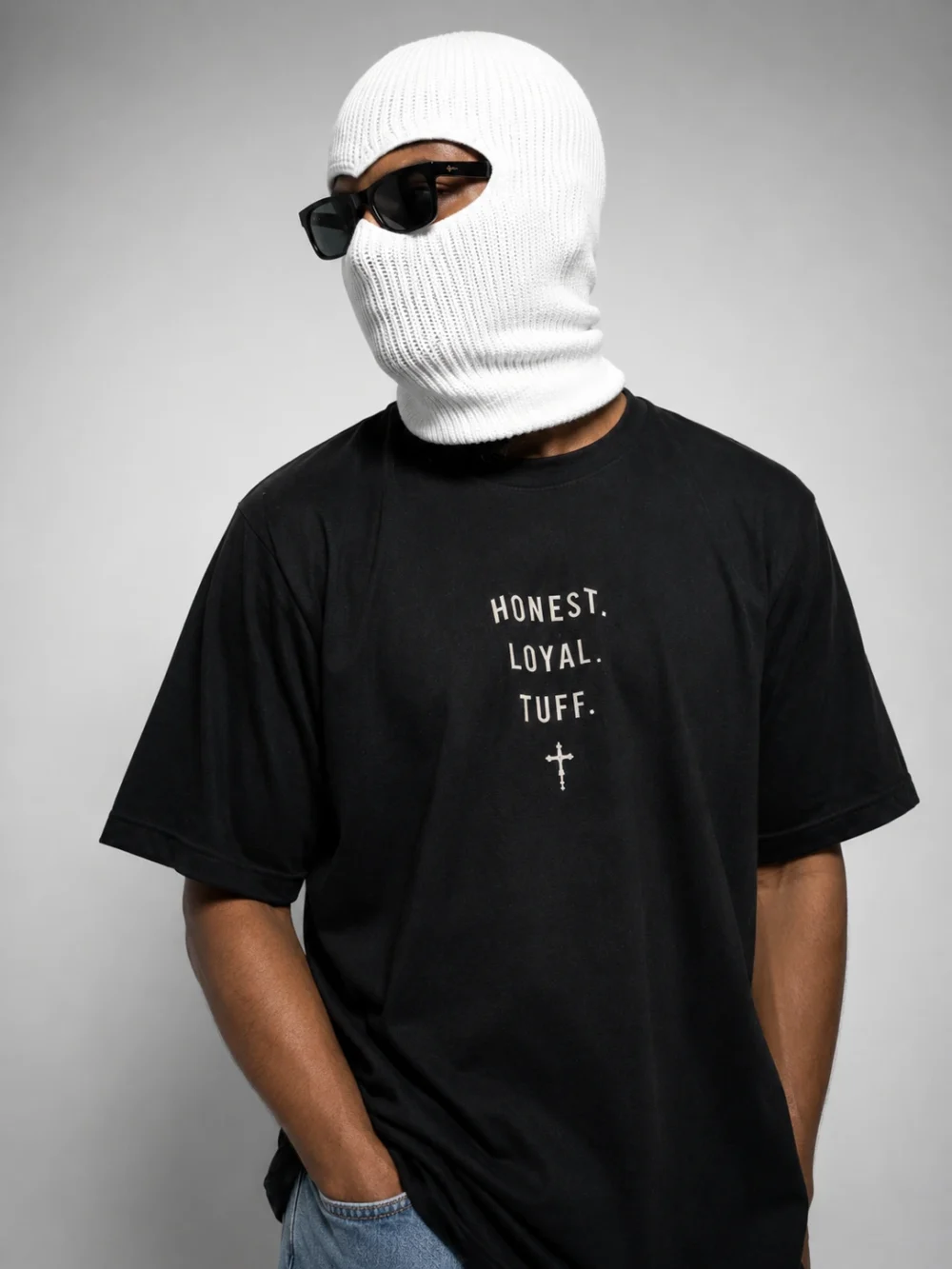 focus tarantula oversized t shirt — black 220gsm