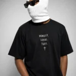 focus tarantula oversized t shirt — black 220gsm