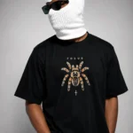 focus tarantula oversized t shirt — black 220gsm