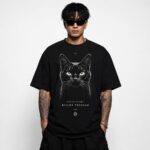discipline black cat tee front